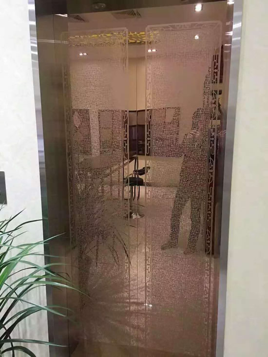 玫瑰金鏡面蝕刻