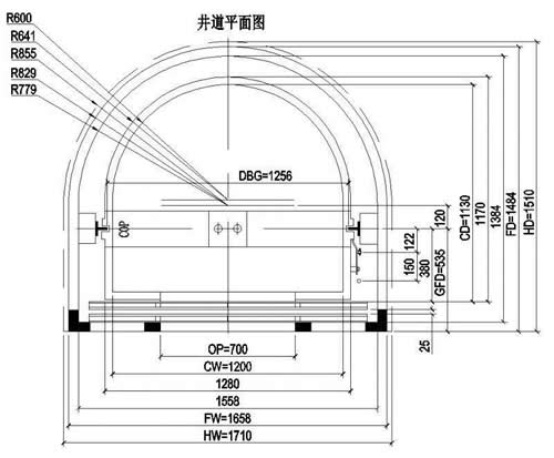 弧形電梯標(biāo)準(zhǔn)尺寸