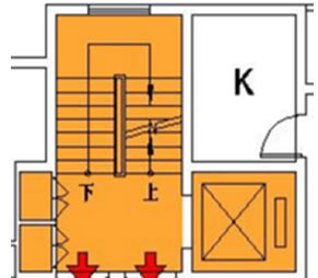 樓梯+電梯_錯(cuò)位式