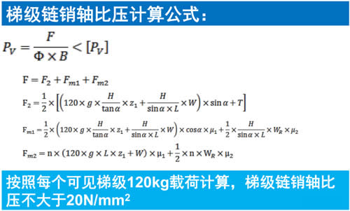 扶梯梯級鏈銷軸比壓計算公式