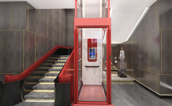 鋼帶平臺式家用電梯